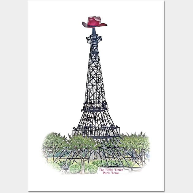 The Eiffel Tower - Paris Texas Wall Art by arkansawyer